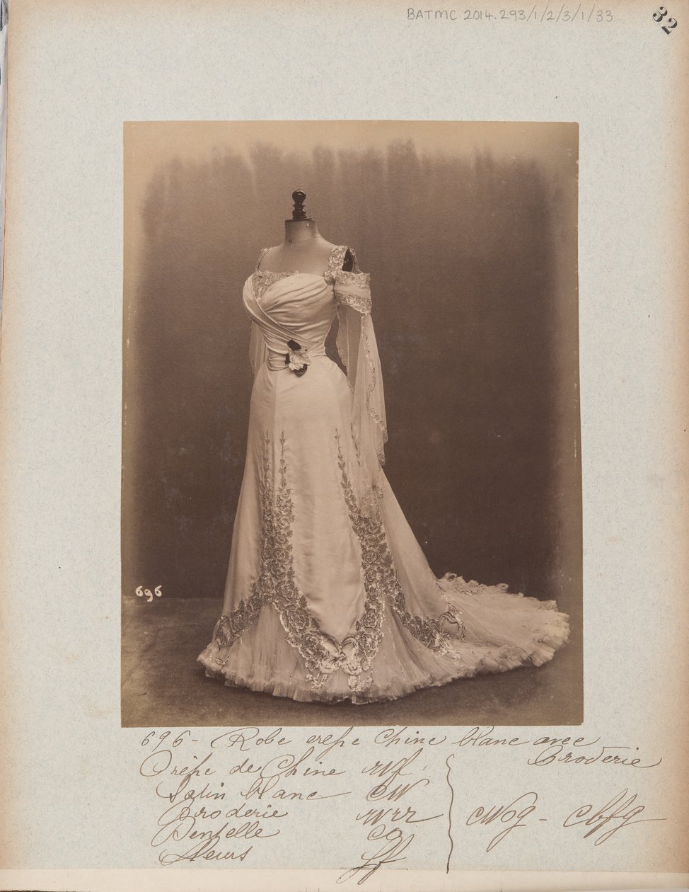 Album Page: House of Worth, Ball Gown by Photographer French