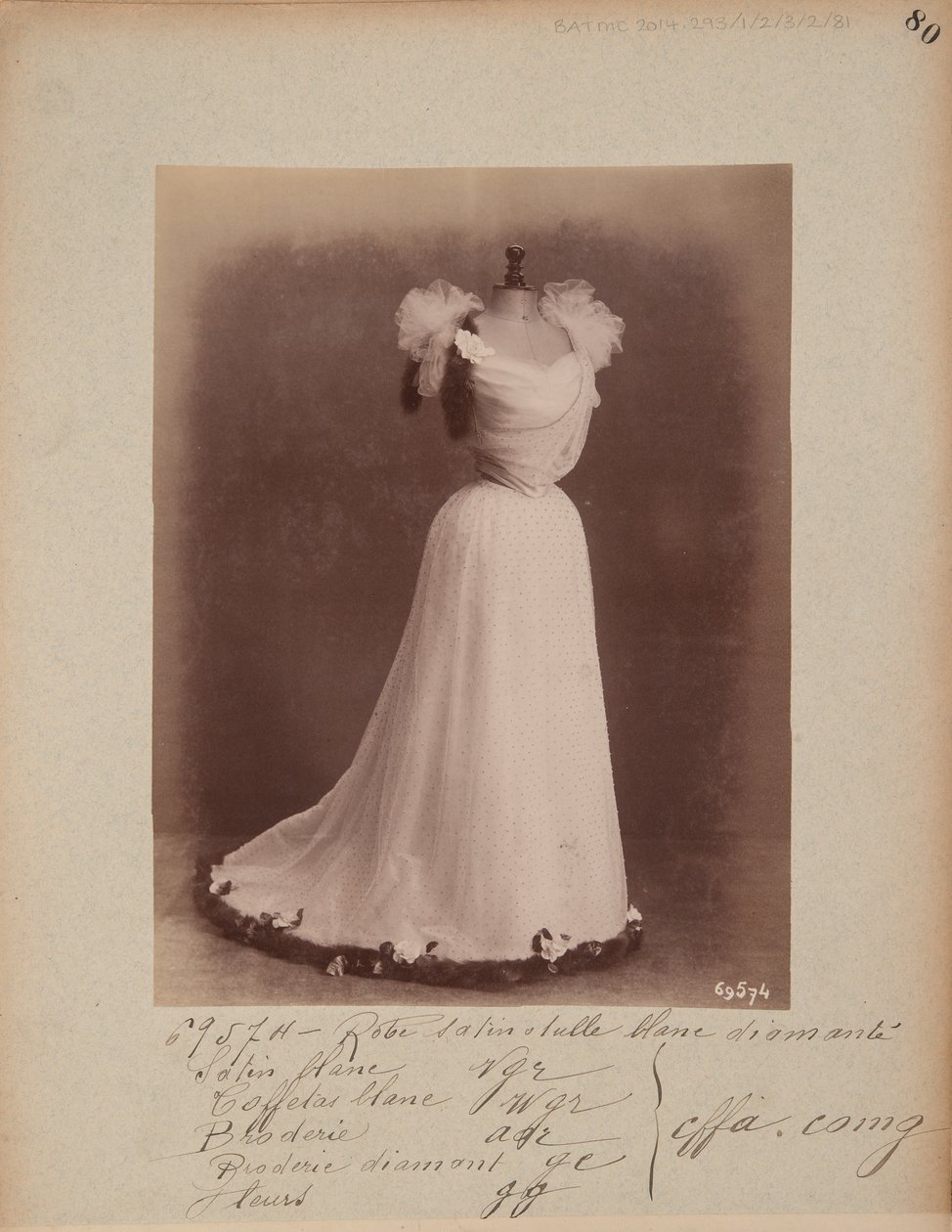 Album Page: House of Worth, Ball Gown by Photographer French