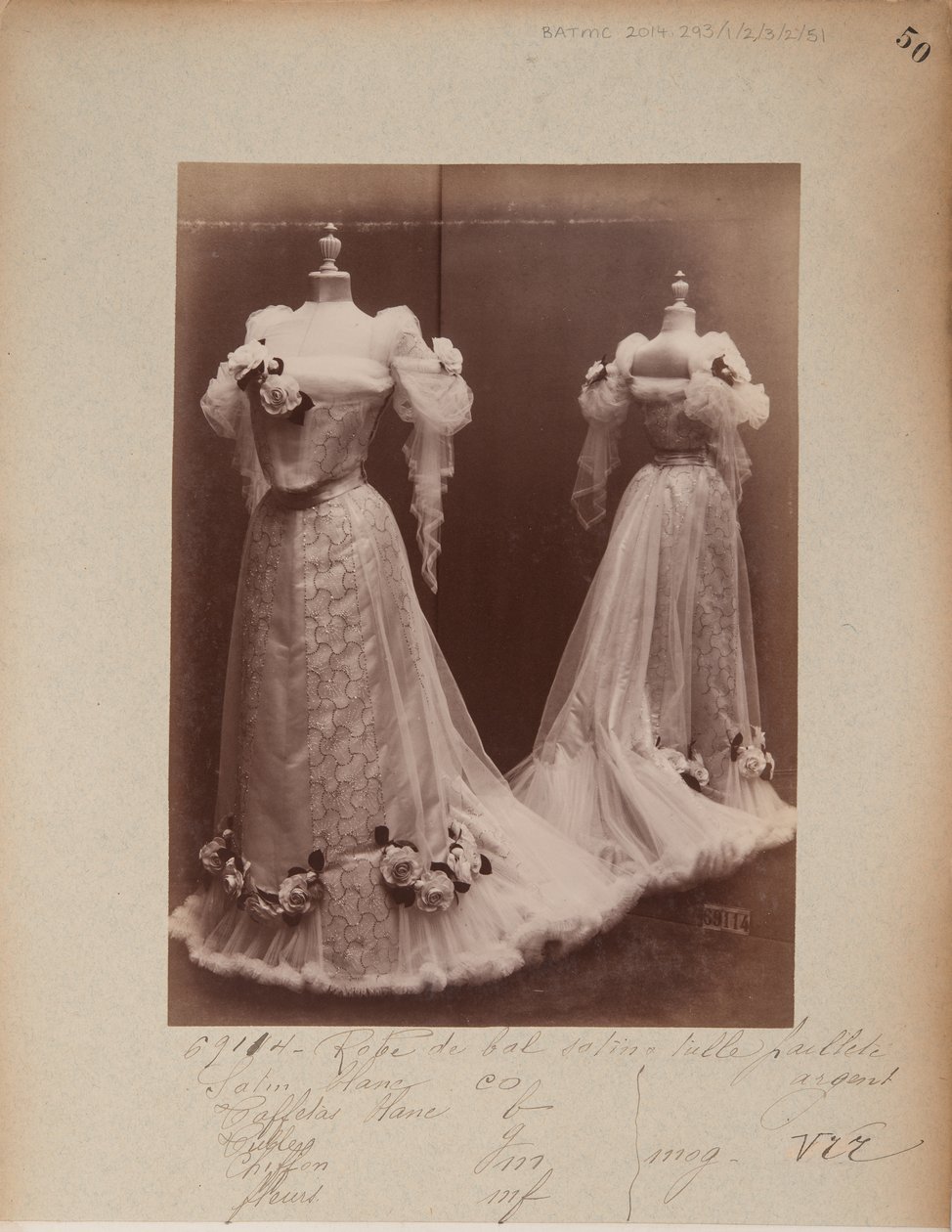 Album Page: House of Worth, Ball Gown by Photographer French