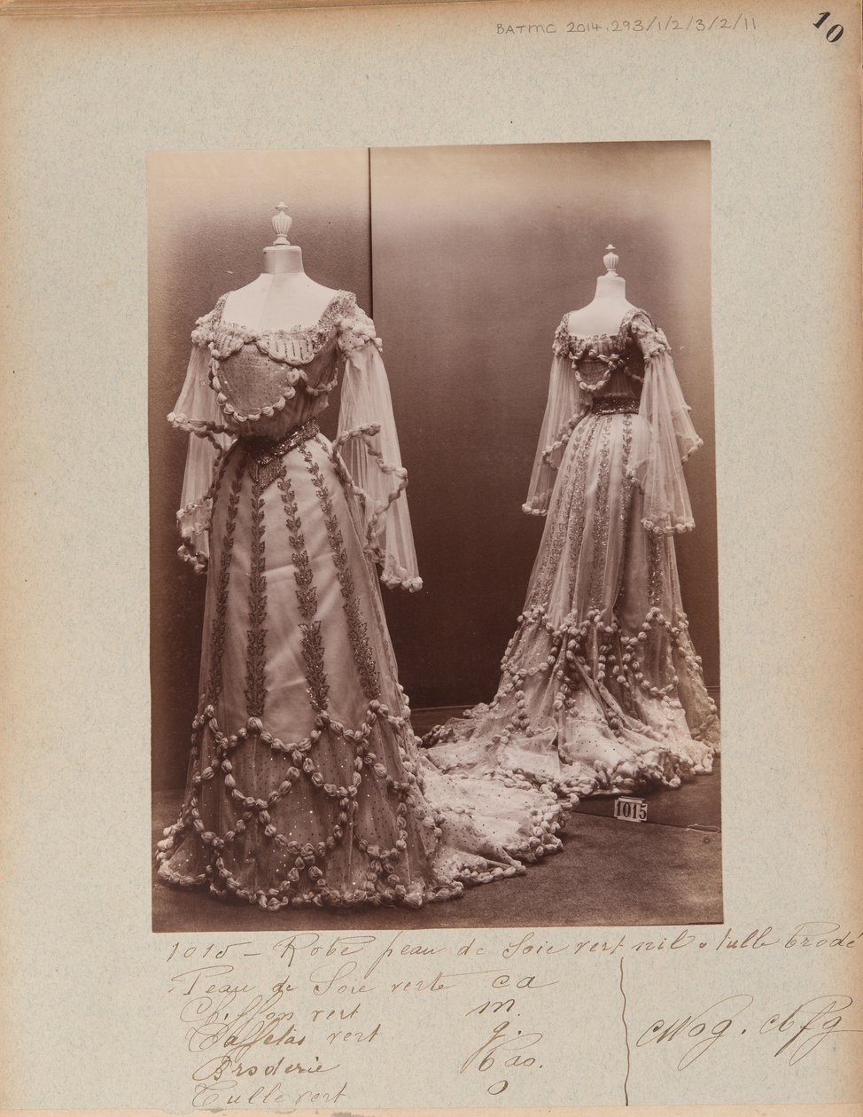 Album Page: House of Worth, Ball Gown by Photographer French