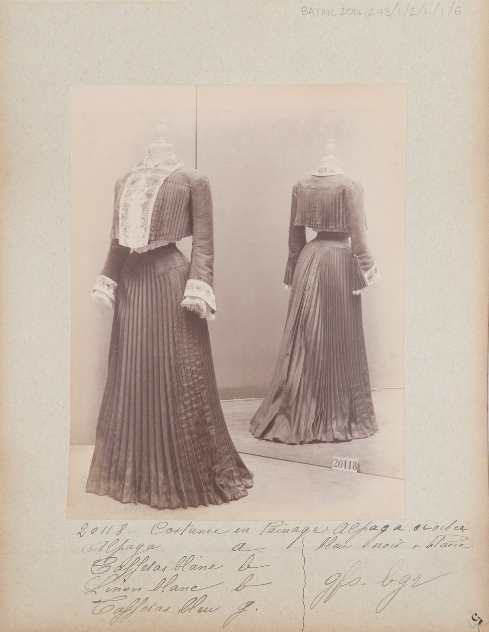 Album Page: House of Worth, Costume by Photographer French