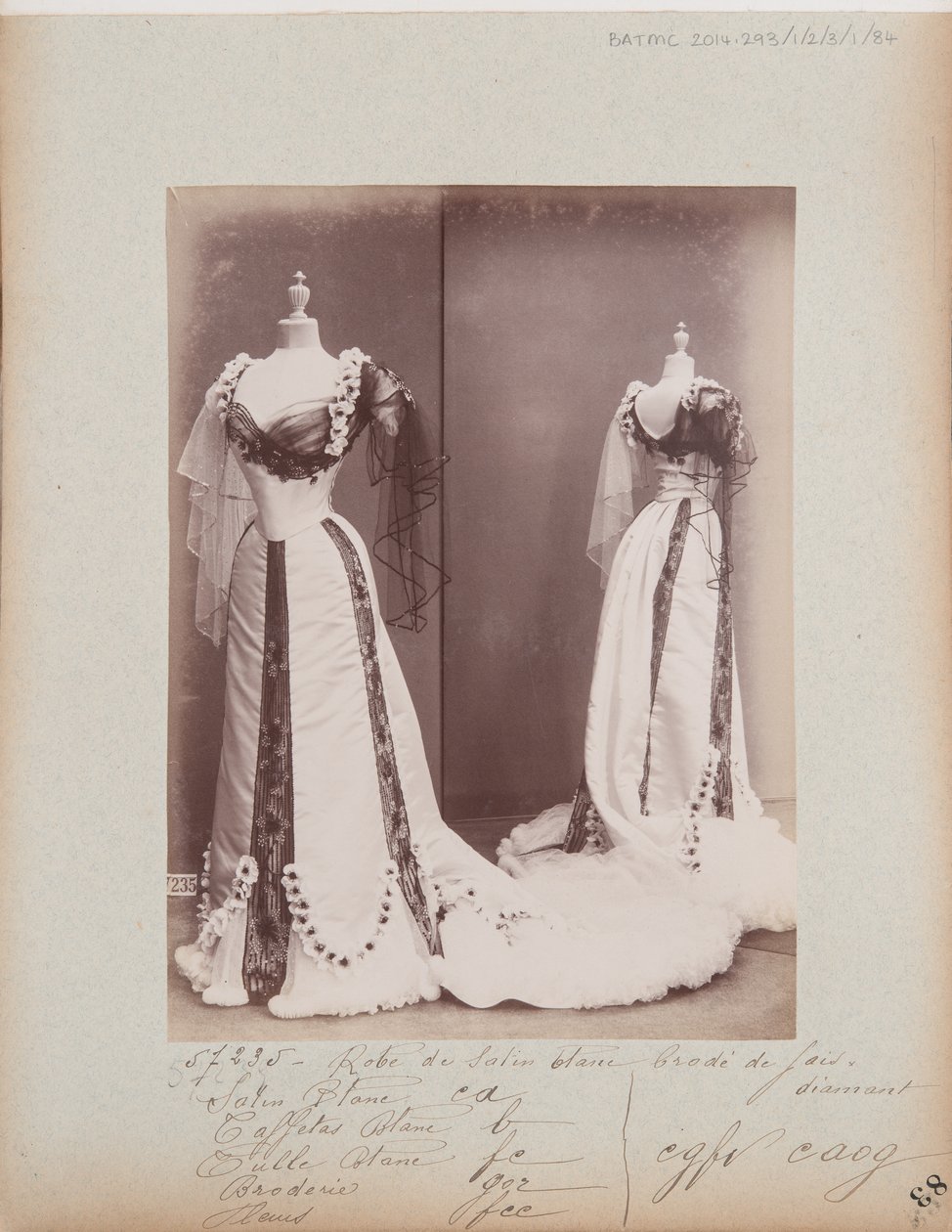 Album Page: House of Worth, Evening Dress by Photographer French