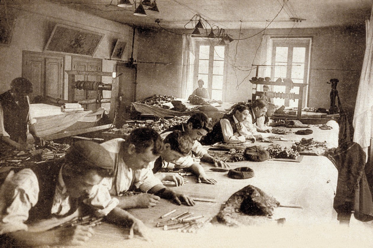 Aubusson Tapestry Factory, France, c. 1900 by Photographer French
