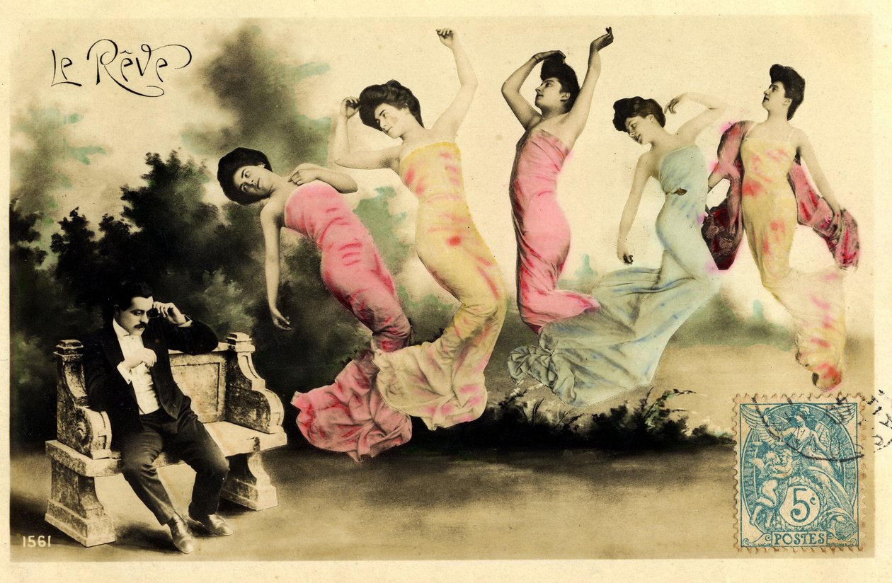 Postcard early 20th century, entitled the dream by Photographer French