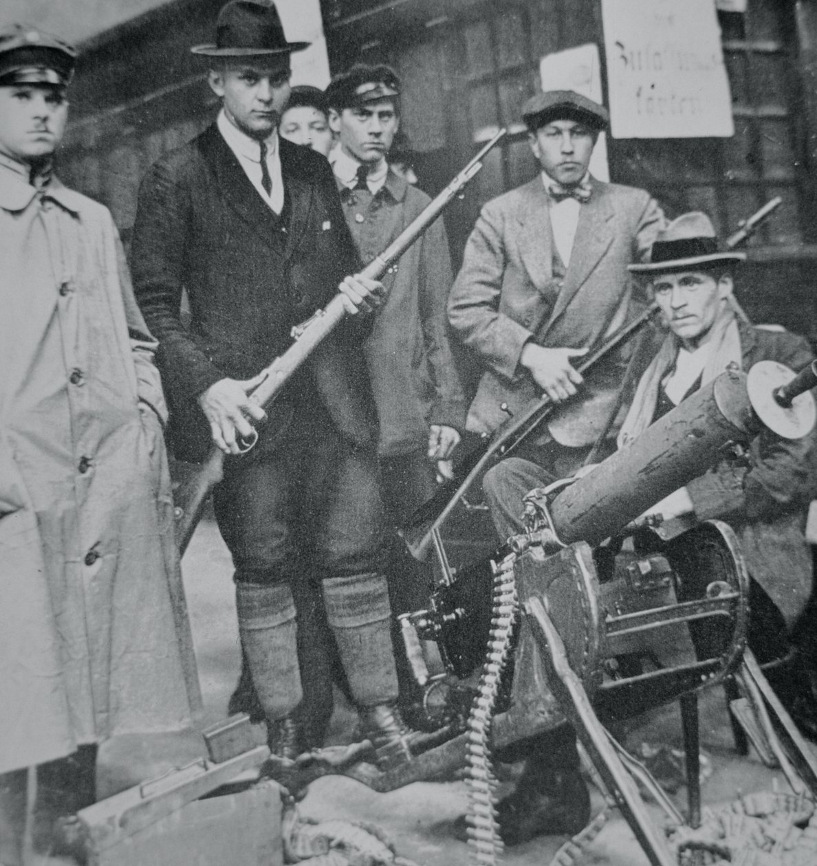 A group of insurrectionists occupy Munich railway station by Photographer German