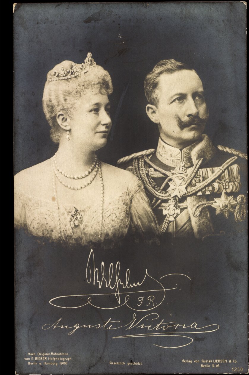 Kaiser Wilhelm II, Auguste Viktoria, Liersch 1250 by Photographer German