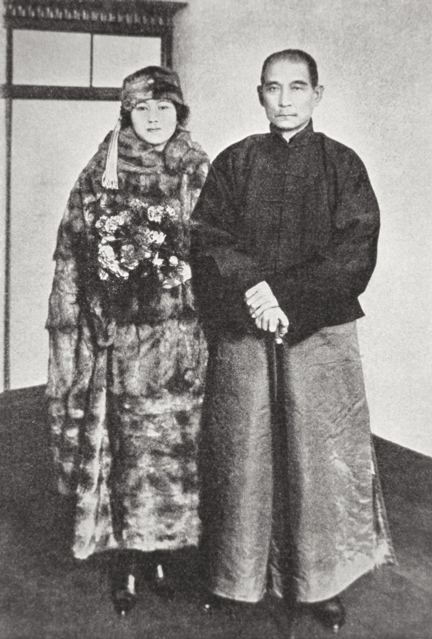 Sun Yat-Sen with his wife by Photographer German