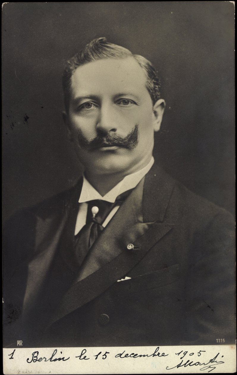 Young Kaiser Wilhelm II, Portrait, Moustache, RPH by Photographer German