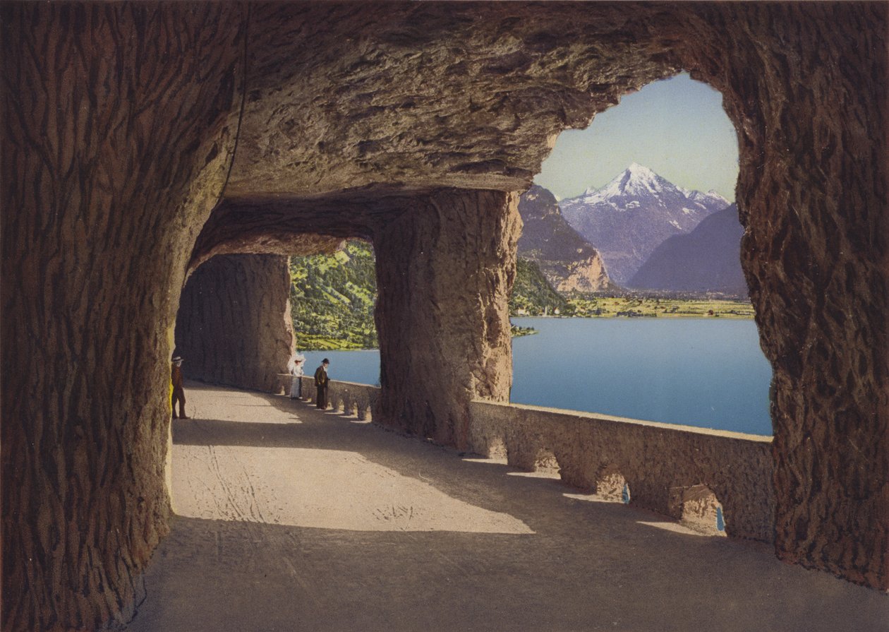 Axenstrasse, Gallery, Fluelen and the Bristenstock by Photographer Swiss