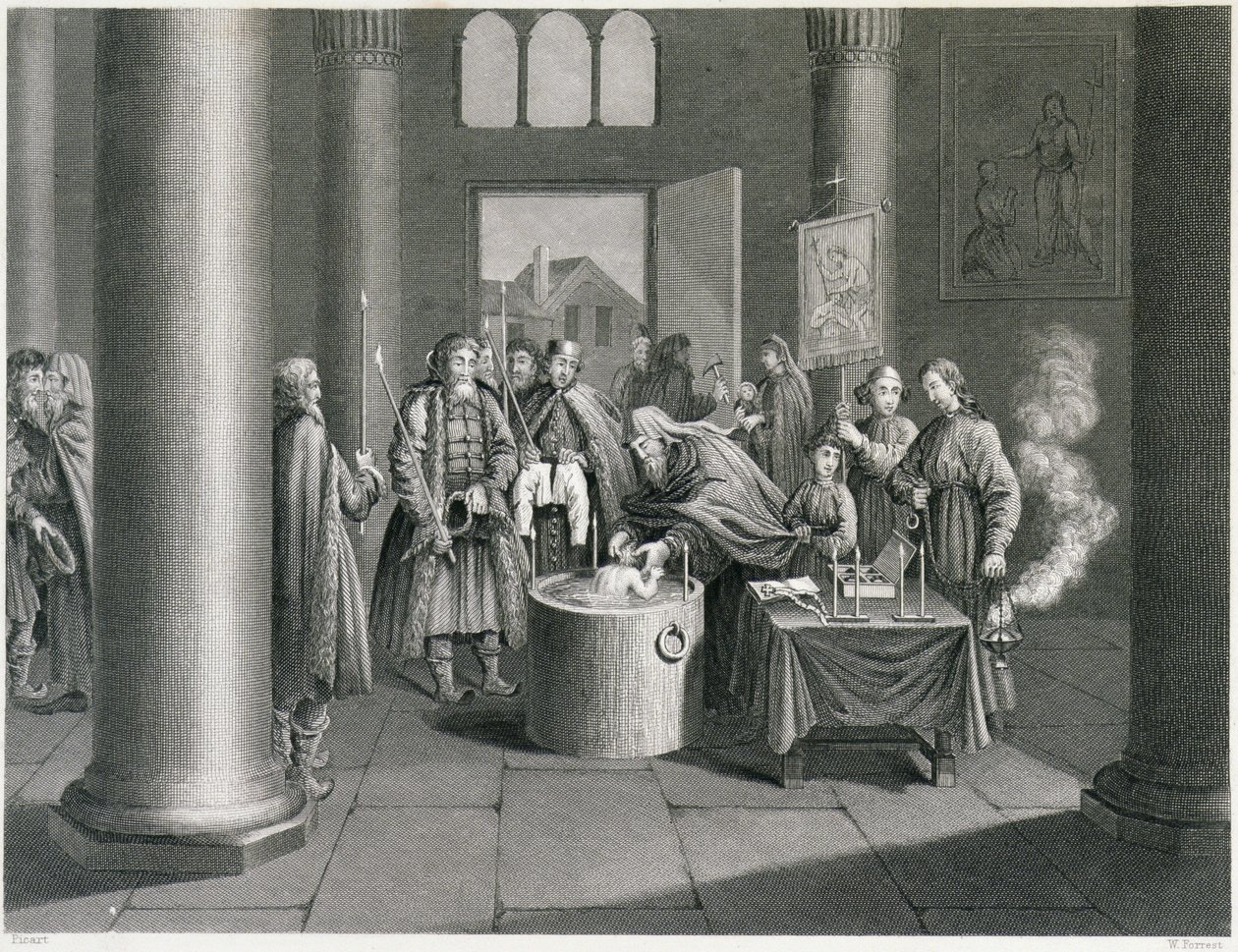 Baptism According to the Greek Church in Russia by Picart