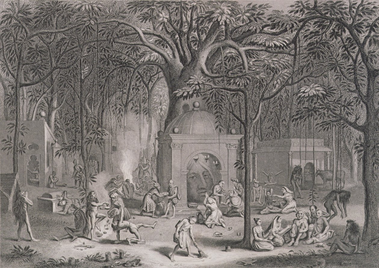 Hindu Fakirs Practising their Superstitious Rites, engraved by Bell, from World Religion by Picart