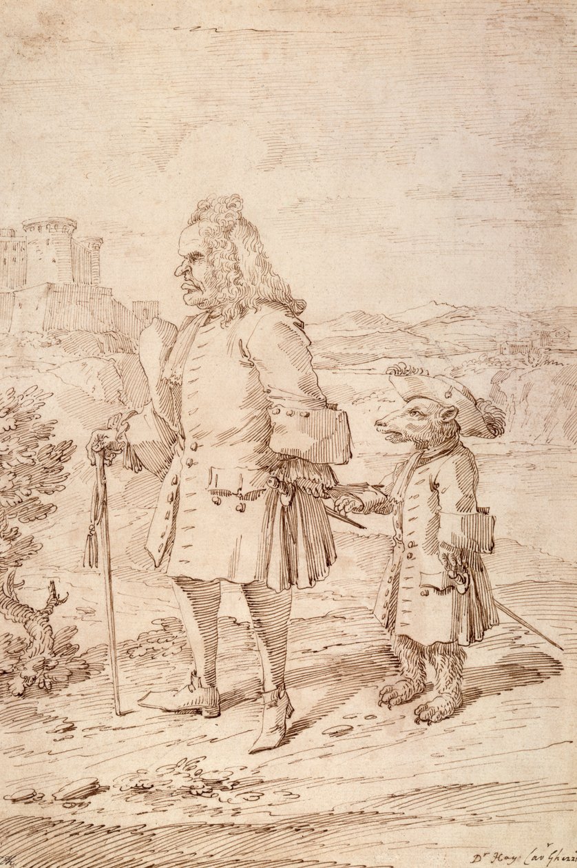 Dr. James Hay as a Bear Leader, c.1704-29 by Pier Leone Ghezzi