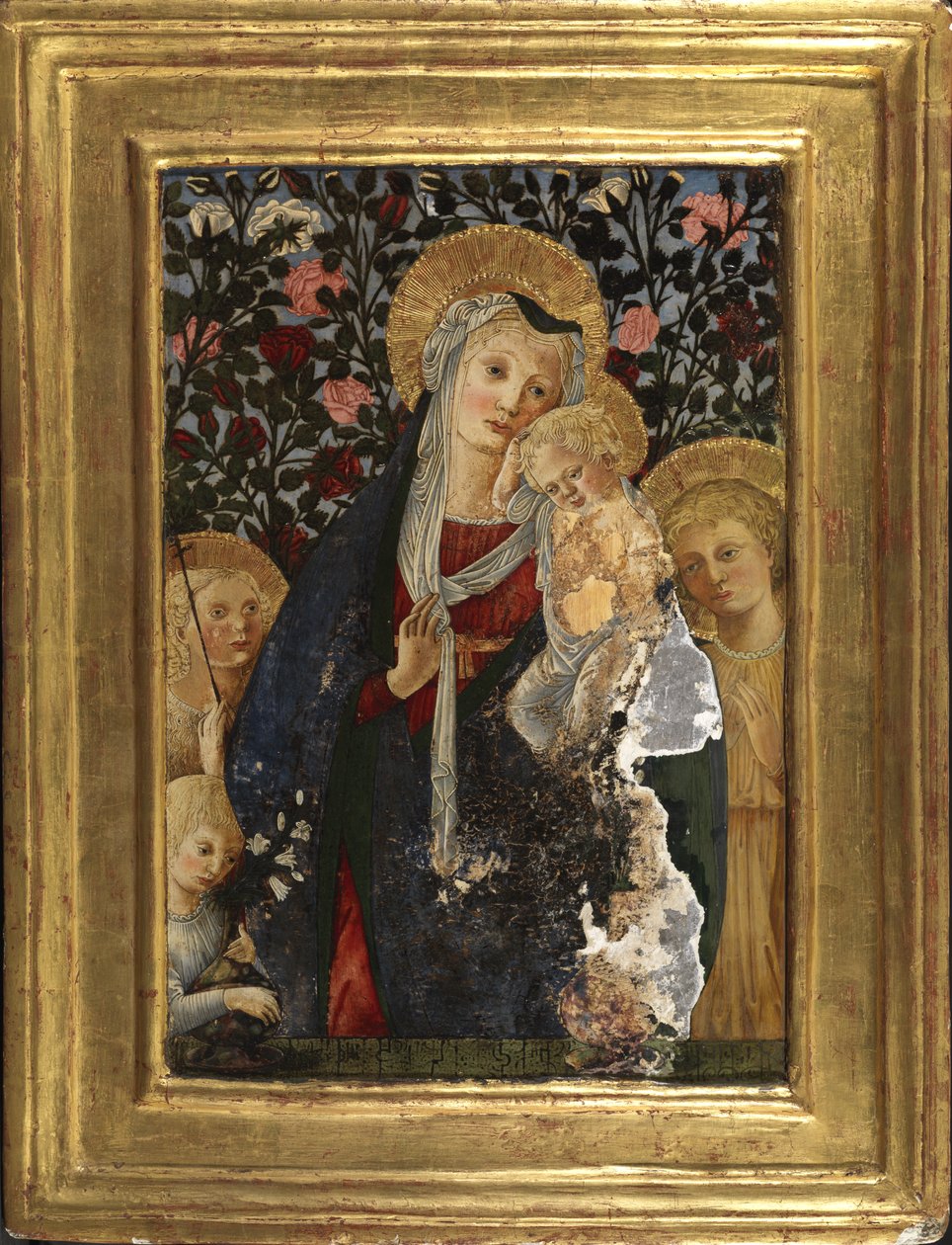 Virgin and Child with the Infant Saint John, Saint Elizabeth and a Child with a Vase of Lilies by Pier Francesco Fiorentino