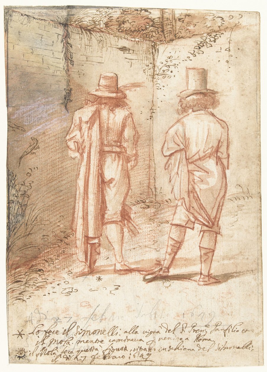 Portraits of Pier Francesco Mola and Niccolò Simonelli by Pier Francesco Mola