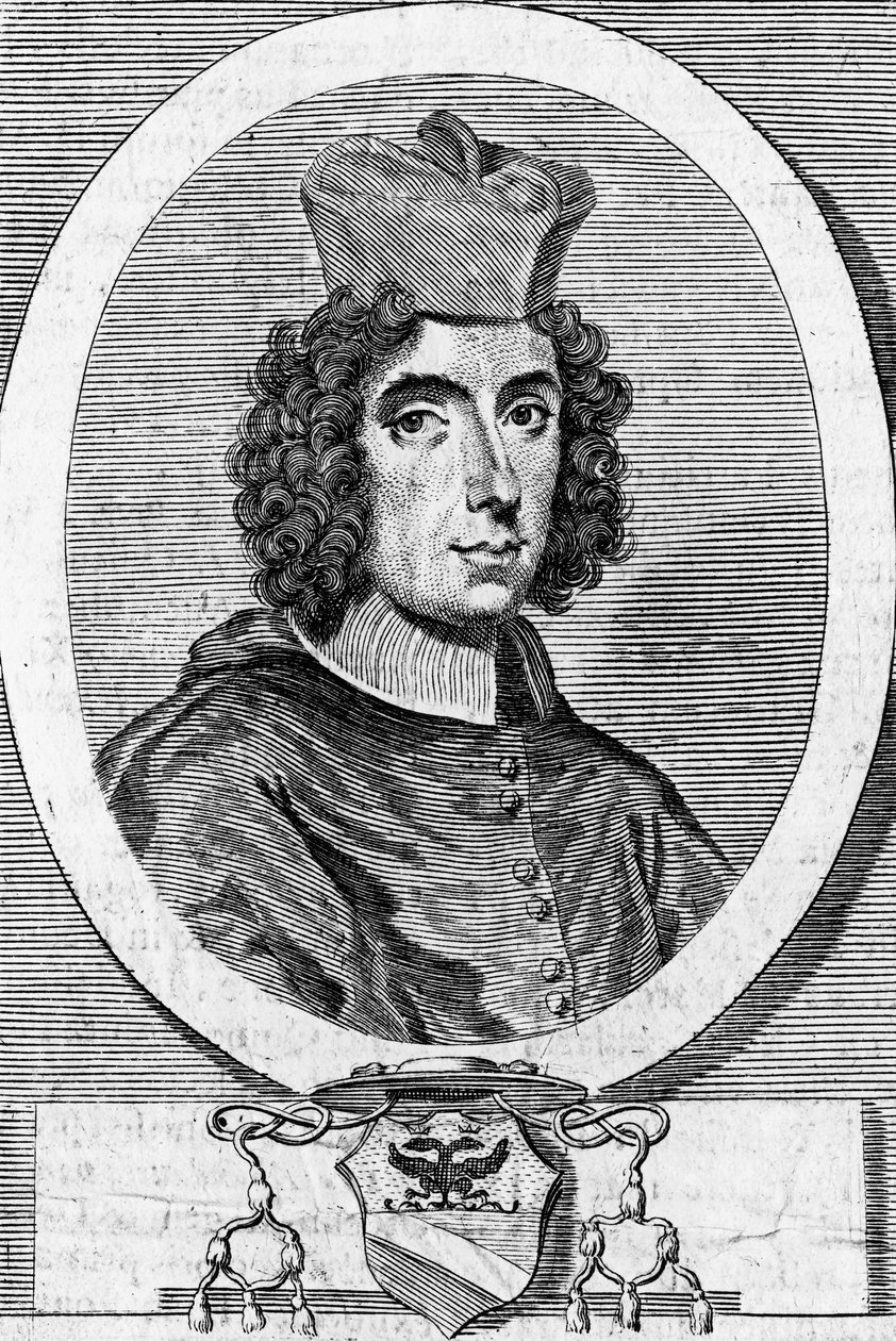 Portrait of Giambattista Rubini, Italian cardinal and bishop, engraving by Blaise Nicolas Le Sueur