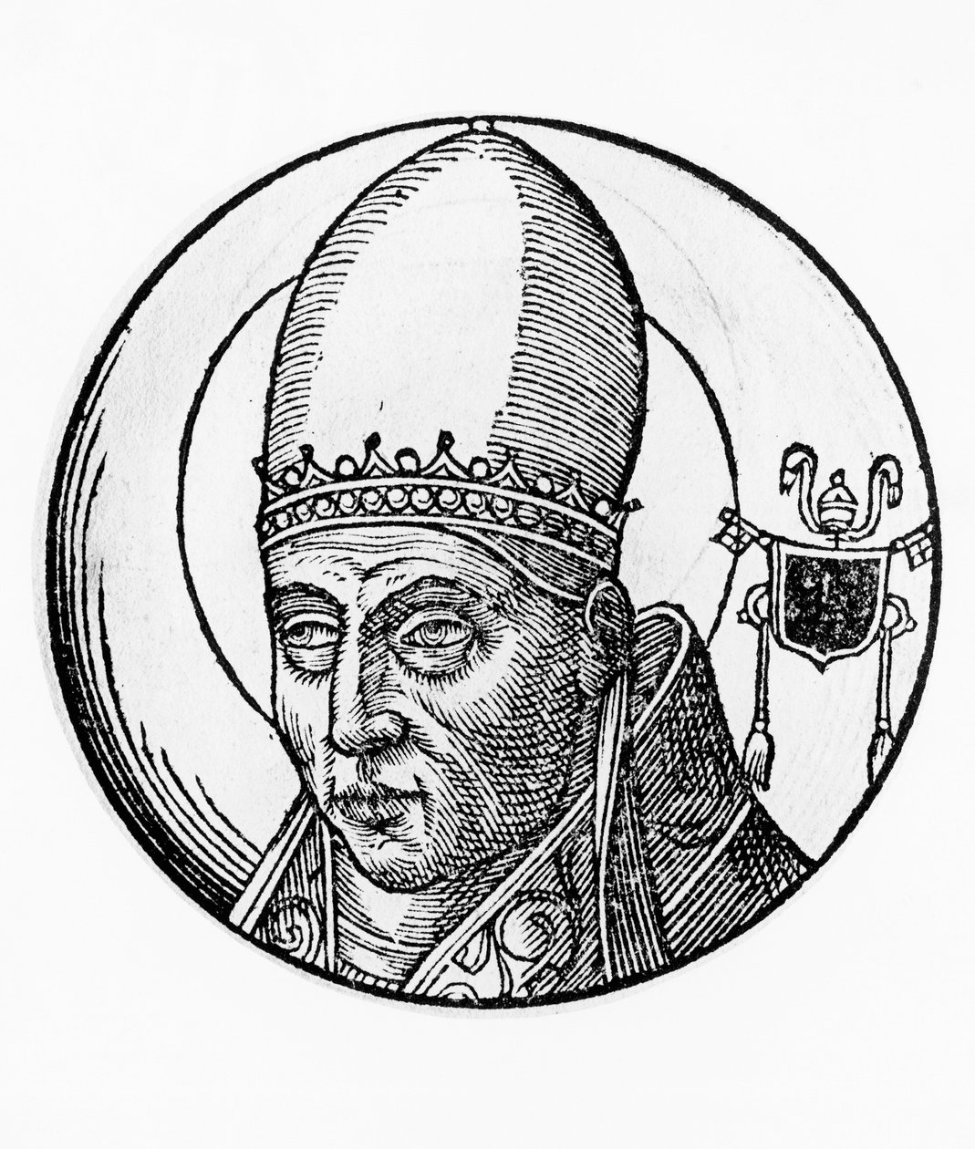 Portrait of Saint Innocent I, 40th Pope of Catholic Church by Blaise Nicolas Le Sueur