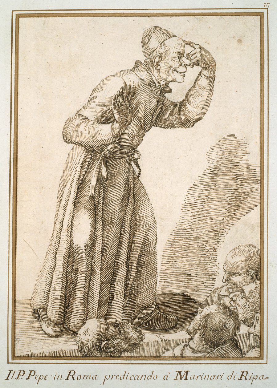 Father Pepe Preaching to Sailors by Pier Leone Ghezzi