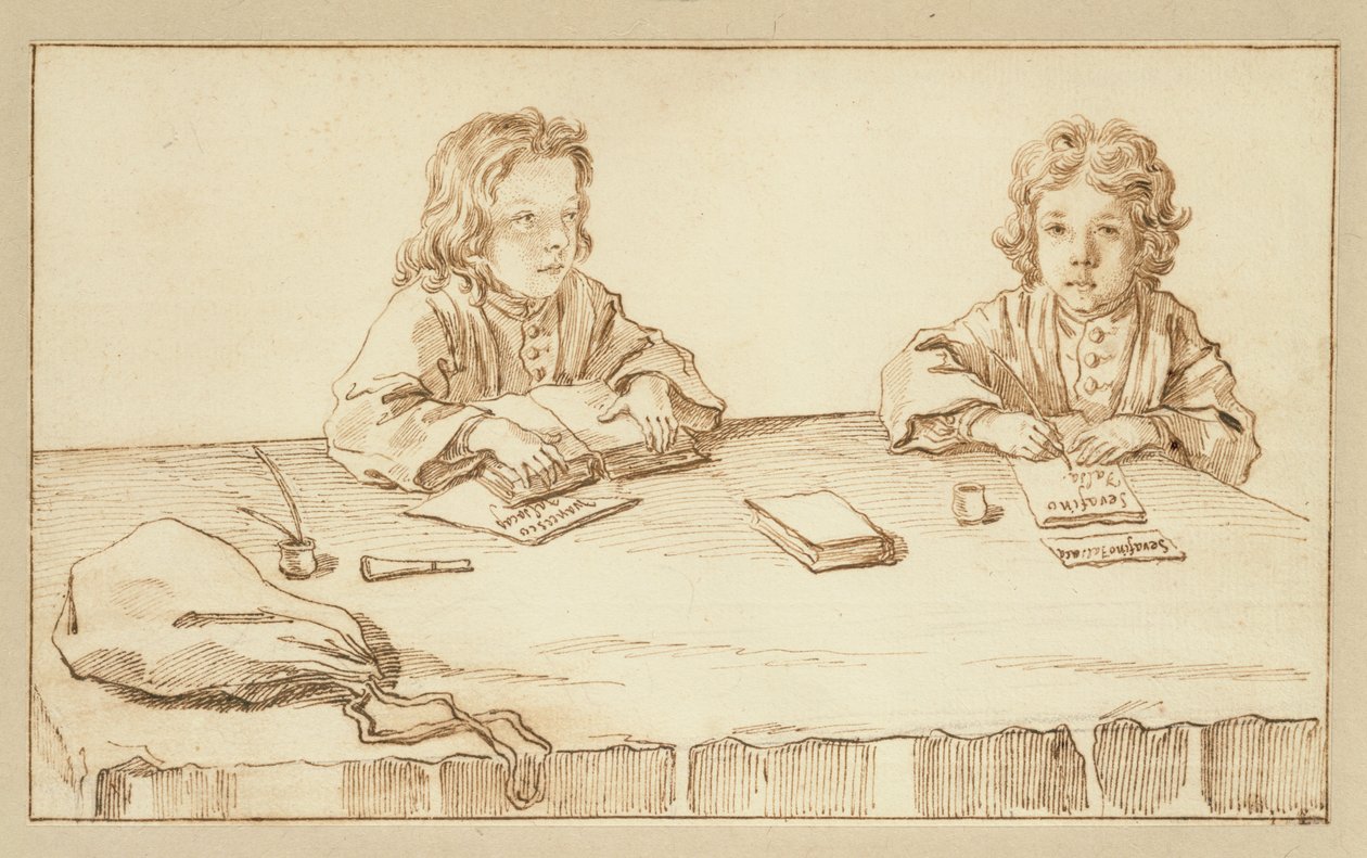 Portraits of Serafino and Francesco Falzacappa by Pier Leone Ghezzi