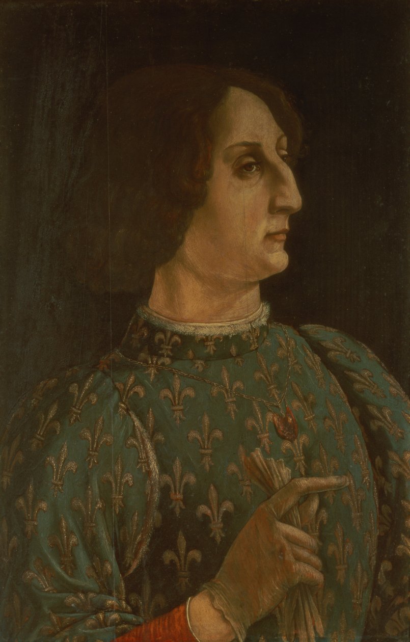 Portrait of Galeazzo Mario Sforza by Piero del Pollaiolo