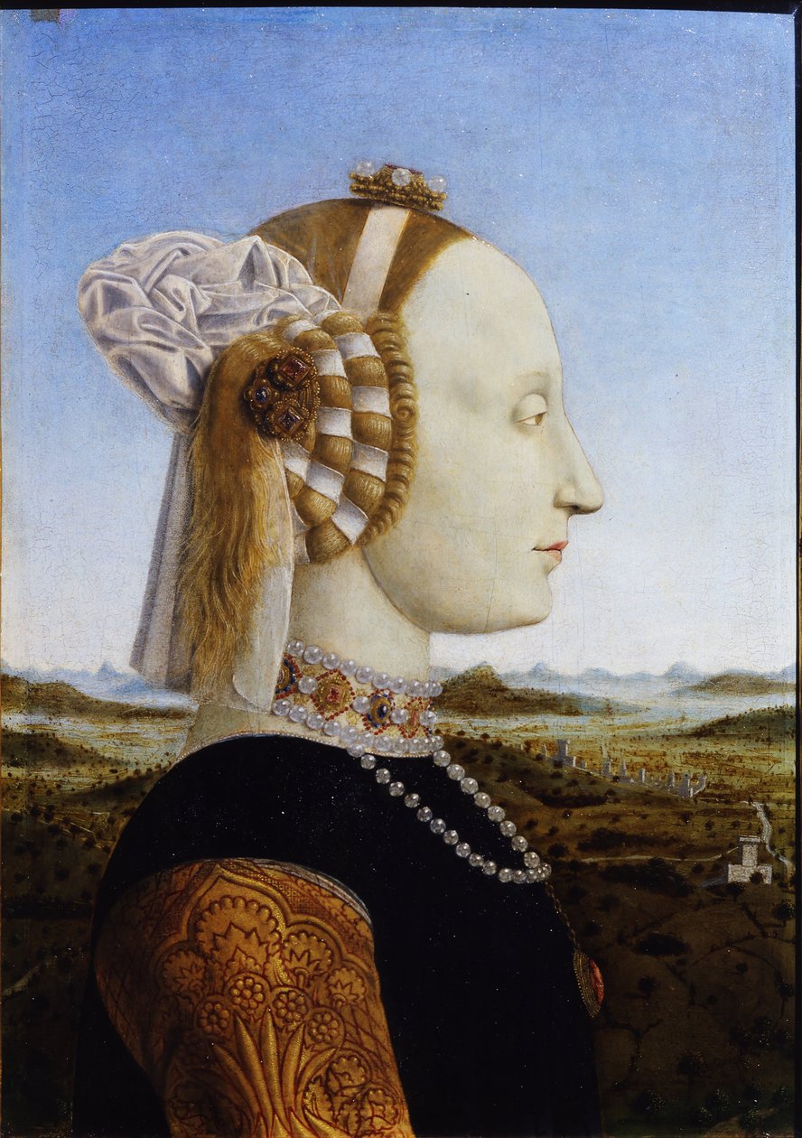 Portrait of Battista Sforza (detail) by Piero della Francesca