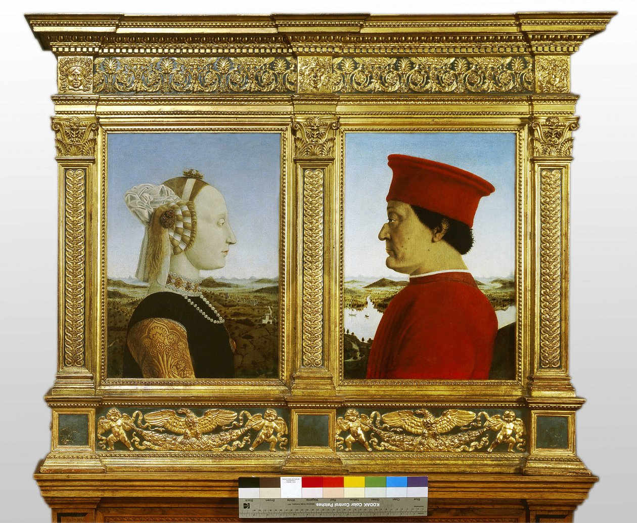 Portraits of Federico de Montefeltro, Duke of Urbino (1422-1482) and Battista Sforza (1446-1472) by Piero della Francesca