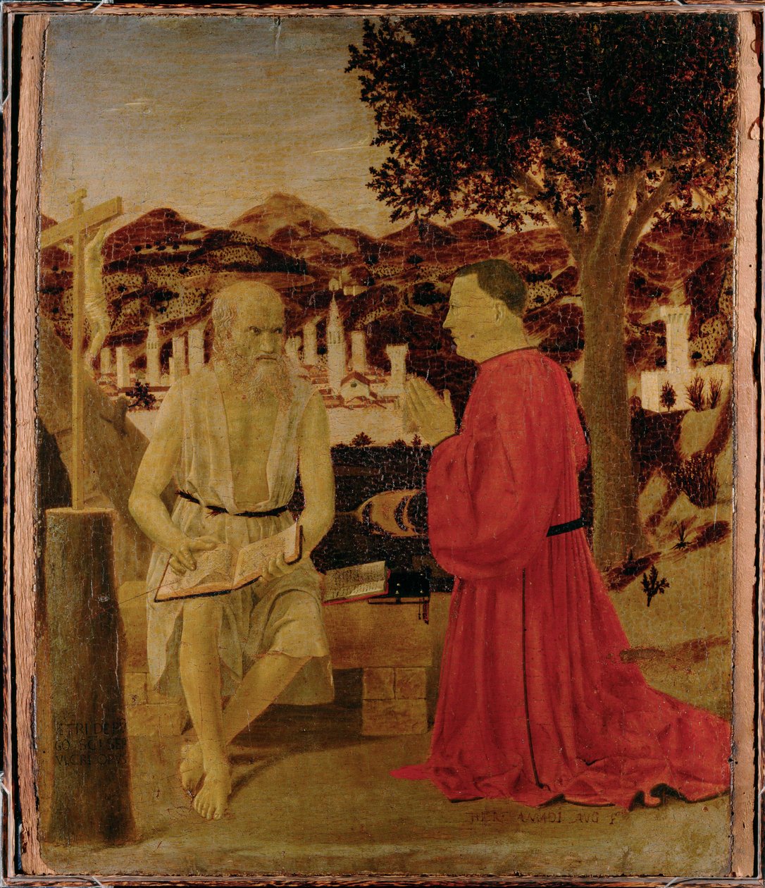 Saint Jerome and a Devotee by Piero della Francesca