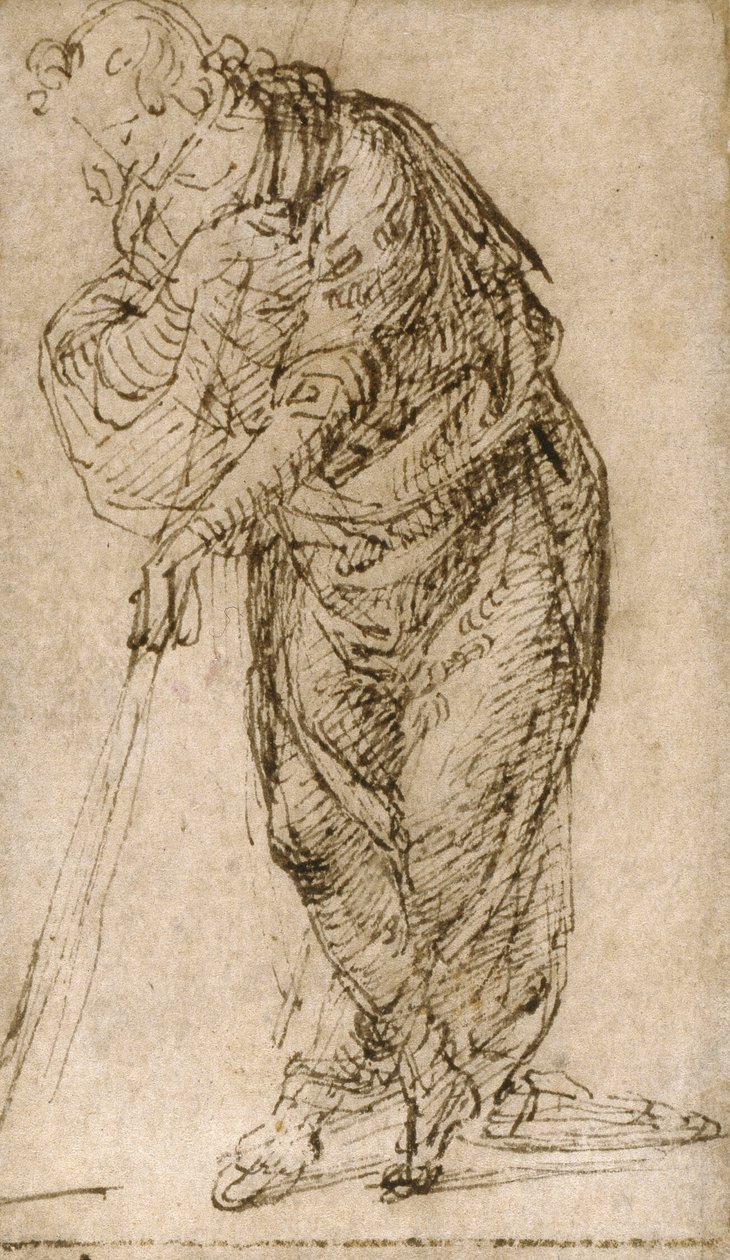 Standing Figure Leaning on a Staff by Piero di Cosimo