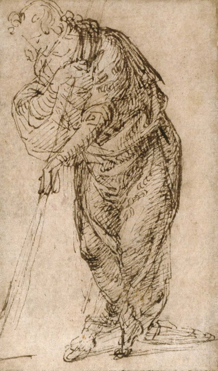 Standing Figure Leaning on a Staff by Piero di Cosimo
