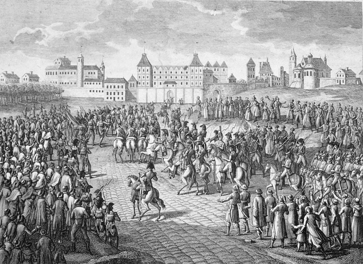 Triumphant Entry of the French into Warsaw, 28th November 1806 by Pierre Adrien Le Beau
