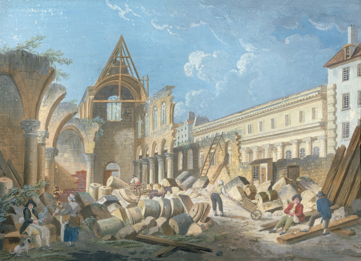 Demolition of the Couvent des Cordeliers, c.1802 by Pierre Antoine Demachy