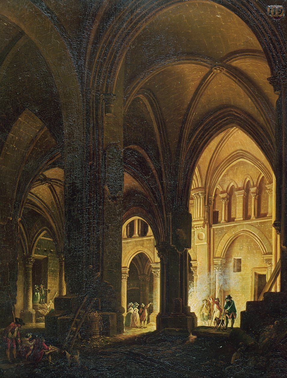 Interior of the Eglise des Saints-Innocents, Paris, after 1789 by Pierre Antoine Demachy