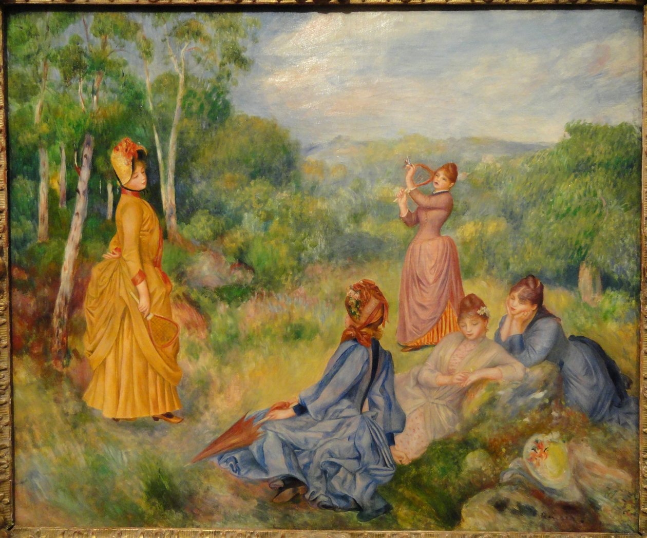Young Girls Playing Shuttlecock by Pierre Auguste Renoir