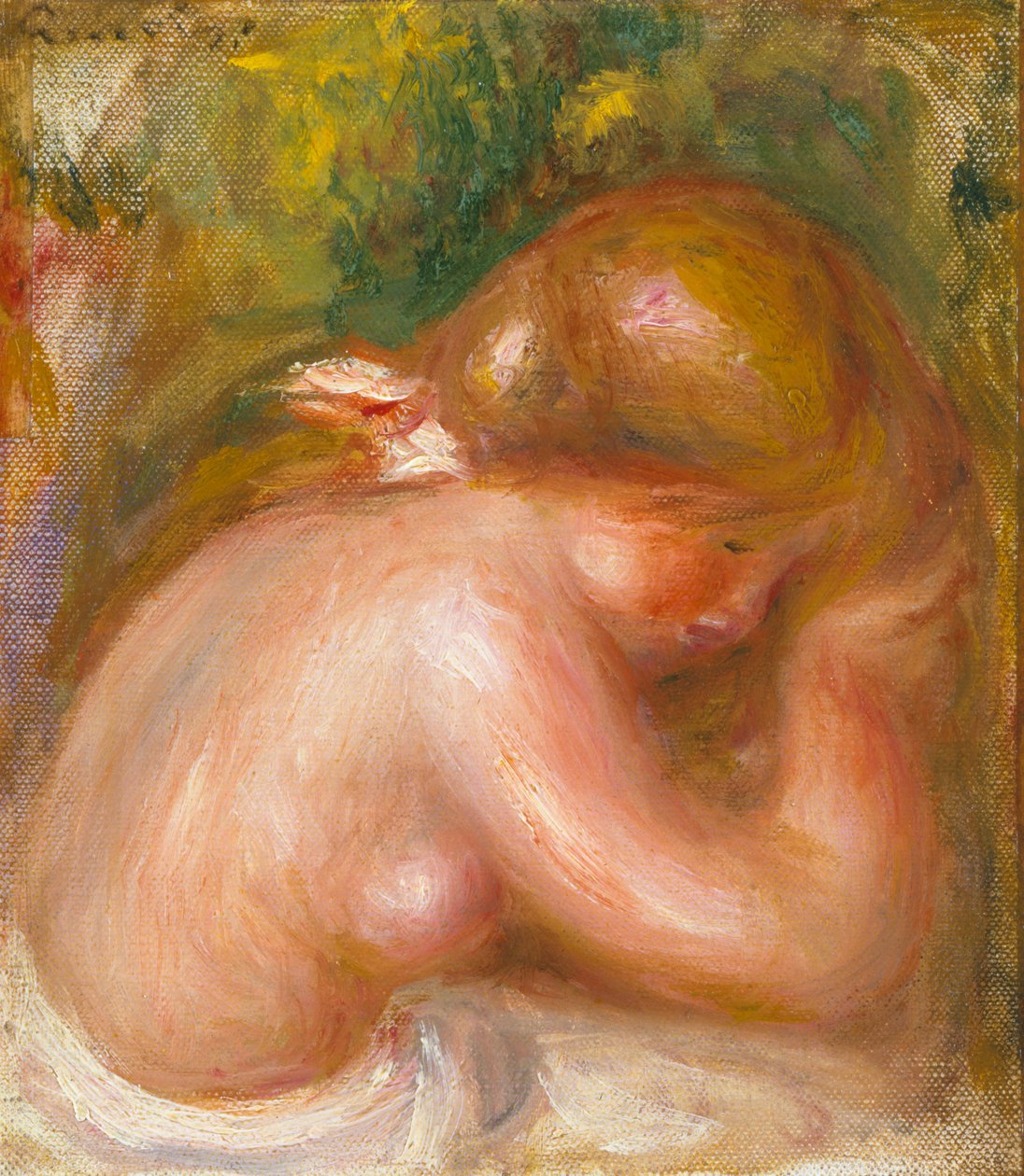 Nude Torso of Young Girl by Pierre Auguste Renoir