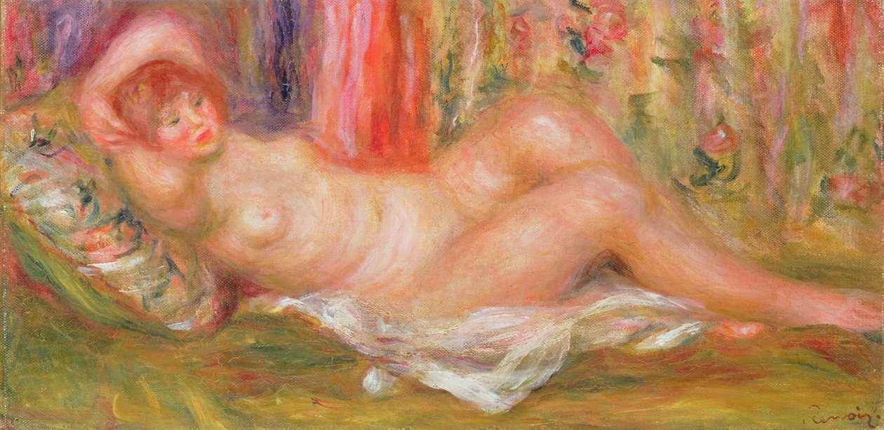 Nude on Couch by Pierre Auguste Renoir