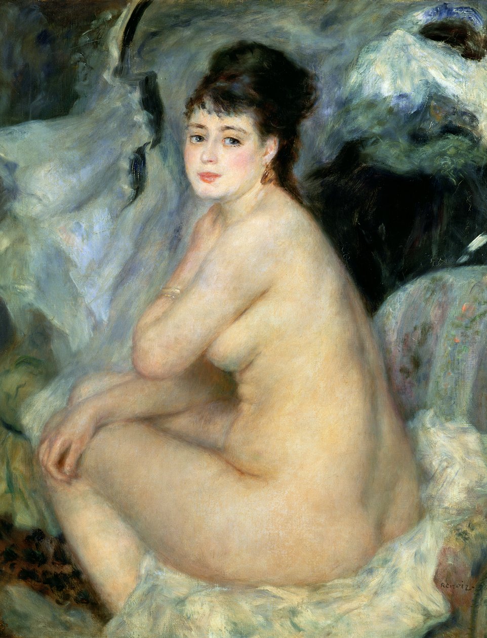 Nude, or Nude Seated on a Sofa by Pierre Auguste Renoir