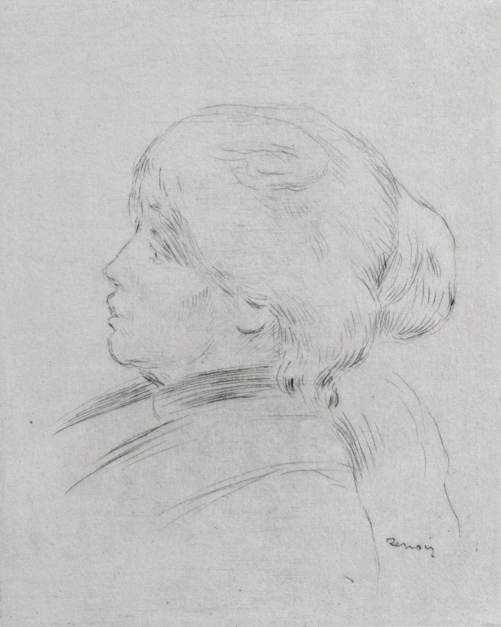 Portrait of Berthe Morisot (1841-95) 1892-3, pub. 1924 by Pierre Auguste Renoir