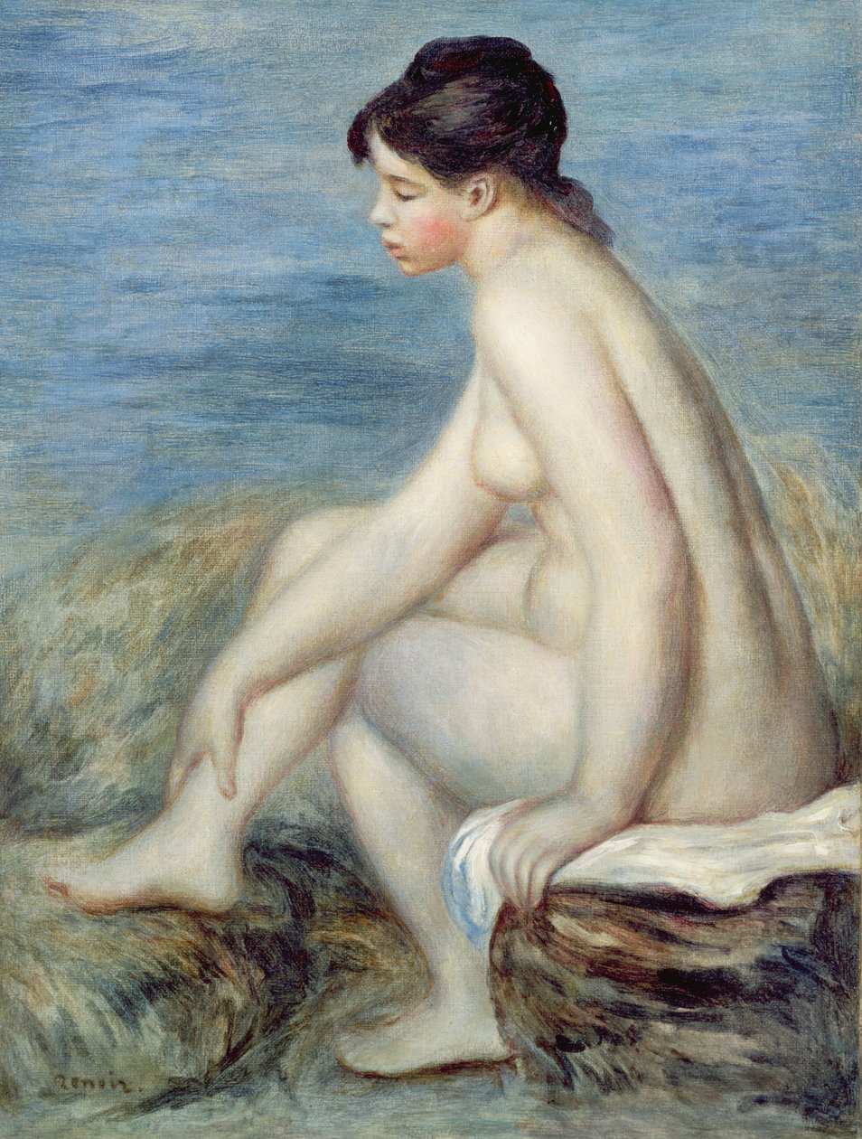 Seated Bather by Pierre Auguste Renoir