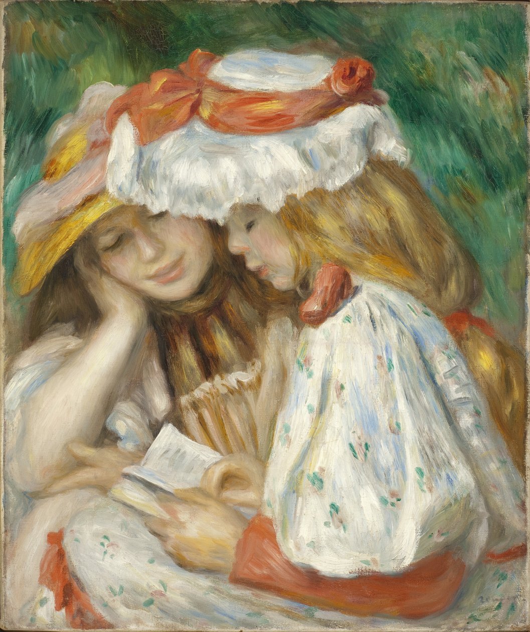 Two Girls Reading by Pierre Auguste Renoir