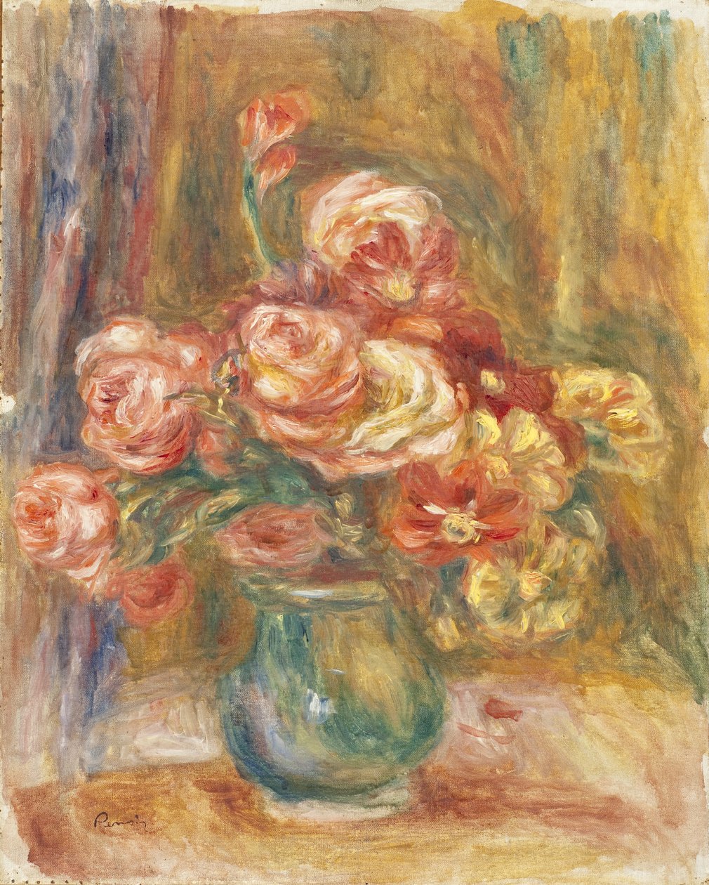 Vase of Roses, 1890-1900 by Pierre Auguste Renoir