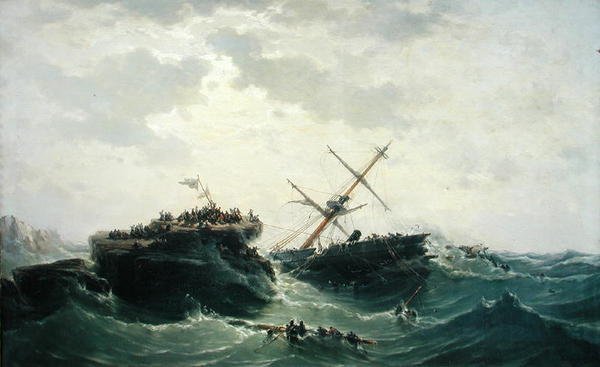 The Sinking of the Borysthene, 15th December 1865, 1866 by Pierre Emile Berthelemy