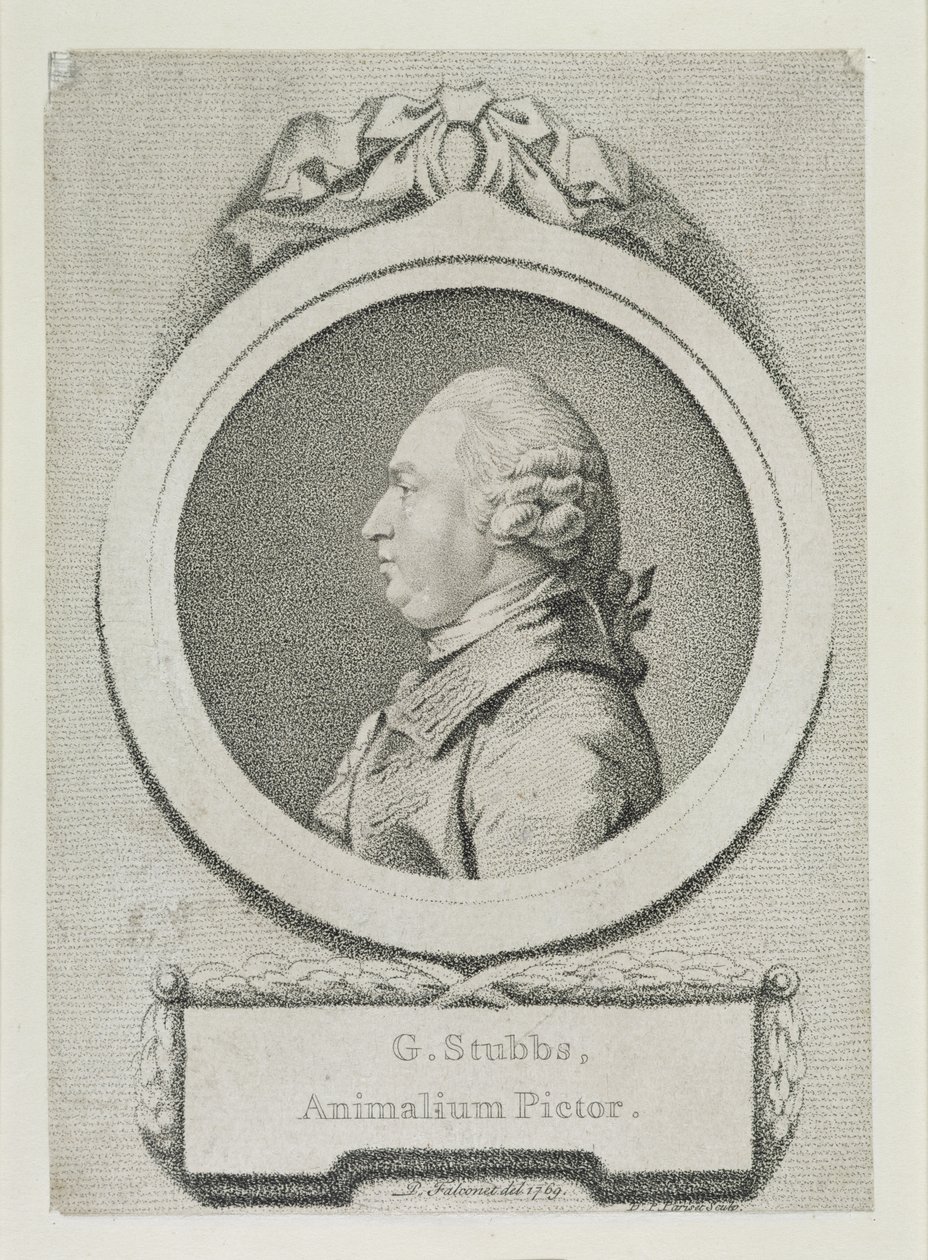 Portrait study of George Stubbs by Pierre Etienne Falconet