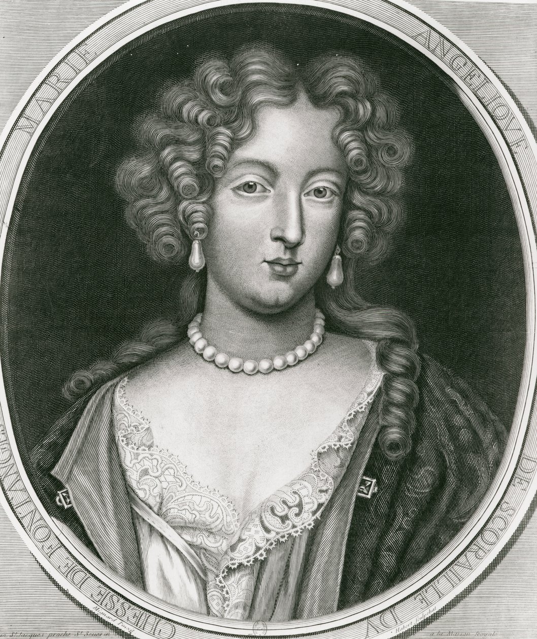 Portrait of Marie Angelique de Scoraille, Duchesse de Fontanges by Pierre Mignard