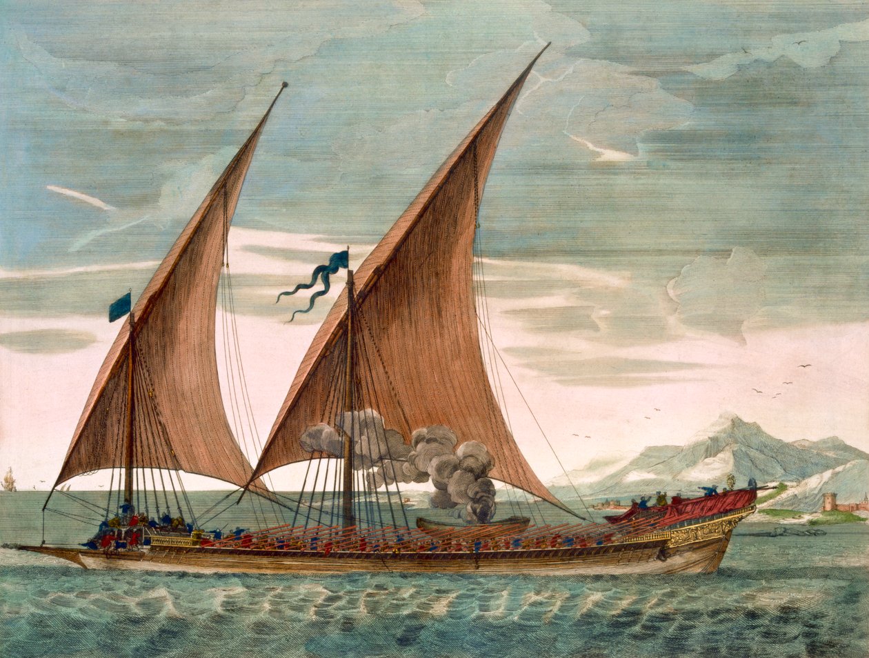 Galley Under Sail, Flying Standard of the Commander of the Squadron, from 