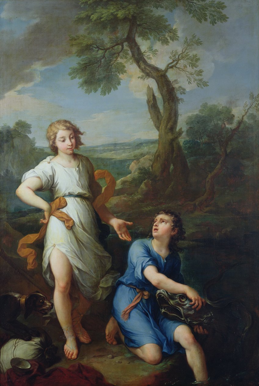 Capture of the Fish in the River Tigris by the Young Tobias, 1733 by Pierre Parrocel