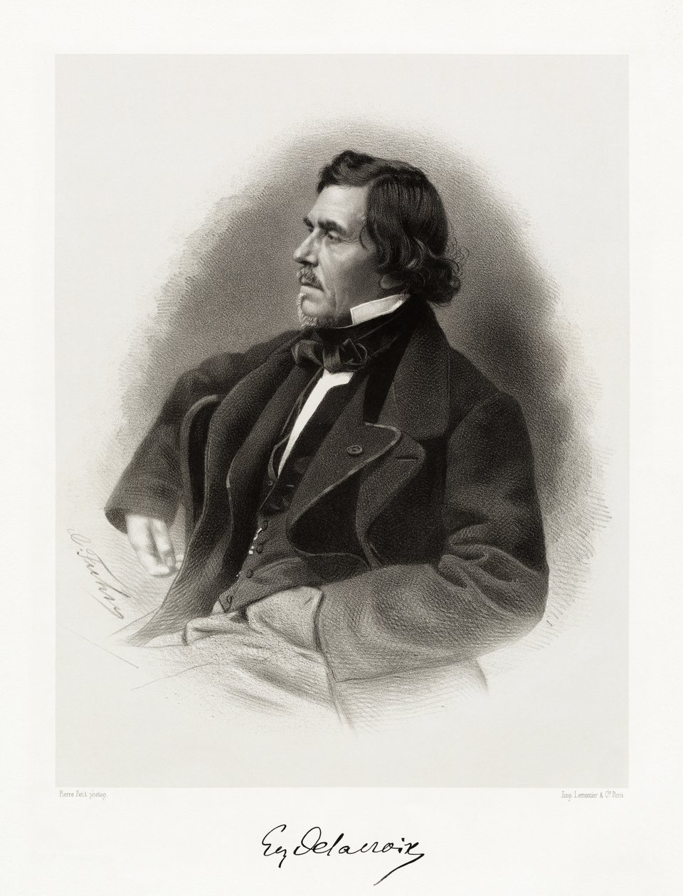 Ferdinand Victor Eugène Delacroix by Pierre Petit