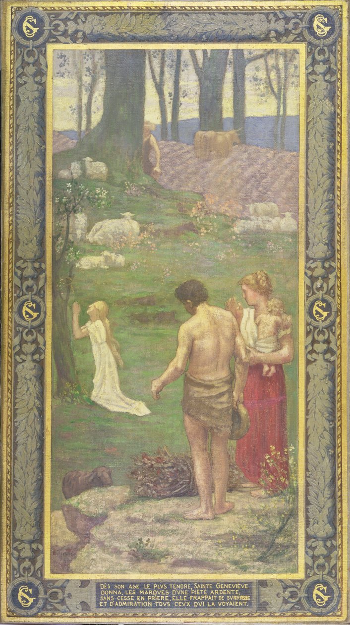 St. Genevieve as a Child at Prayer by Pierre Puvis de Chavannes