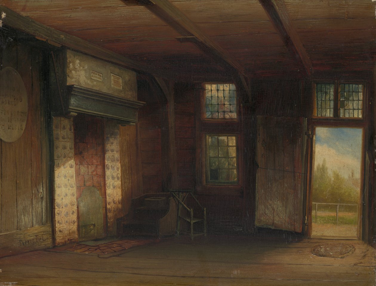 Interior of the Tsar Peter House in Zaandam by Pierre Tetar van Elven
