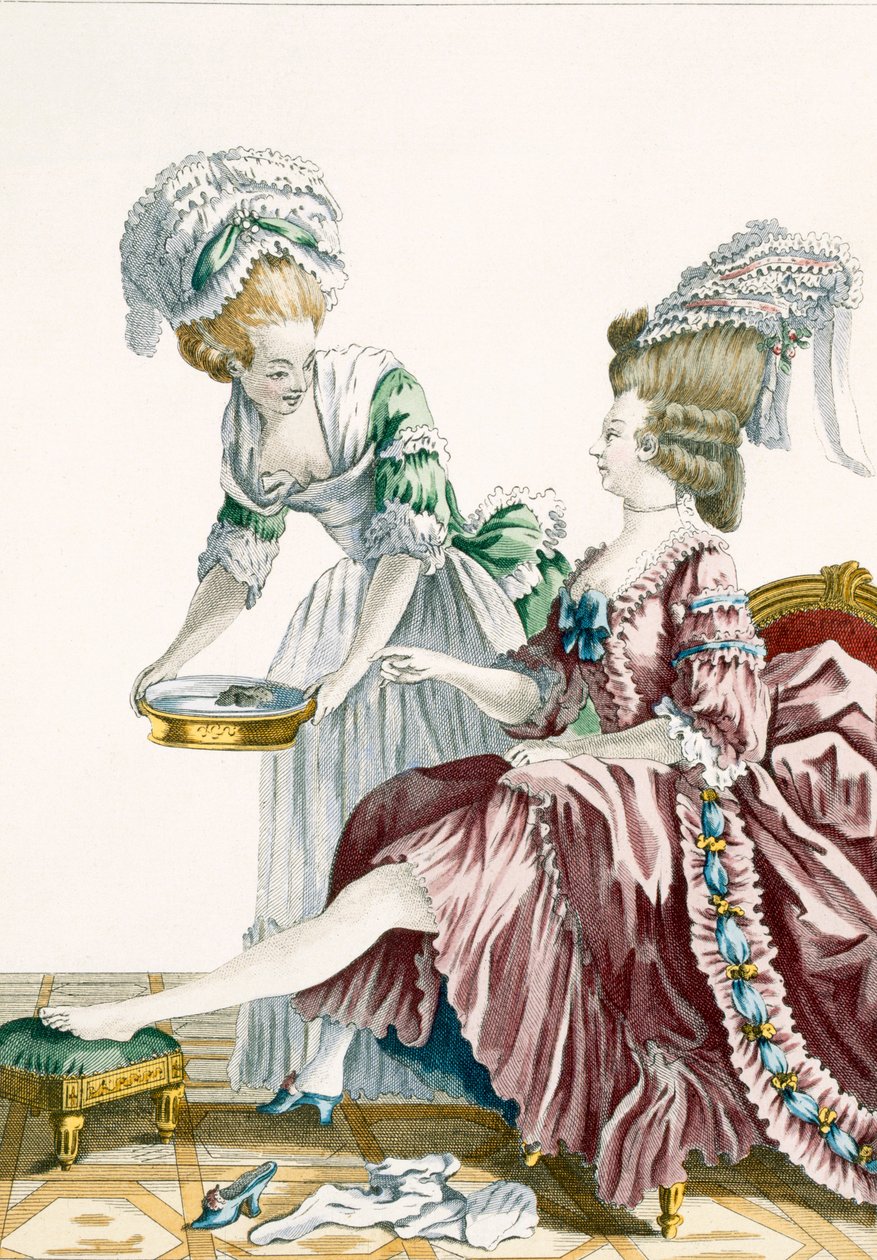 An Elegant Woman Washing Her Feet, Plate 32 from 