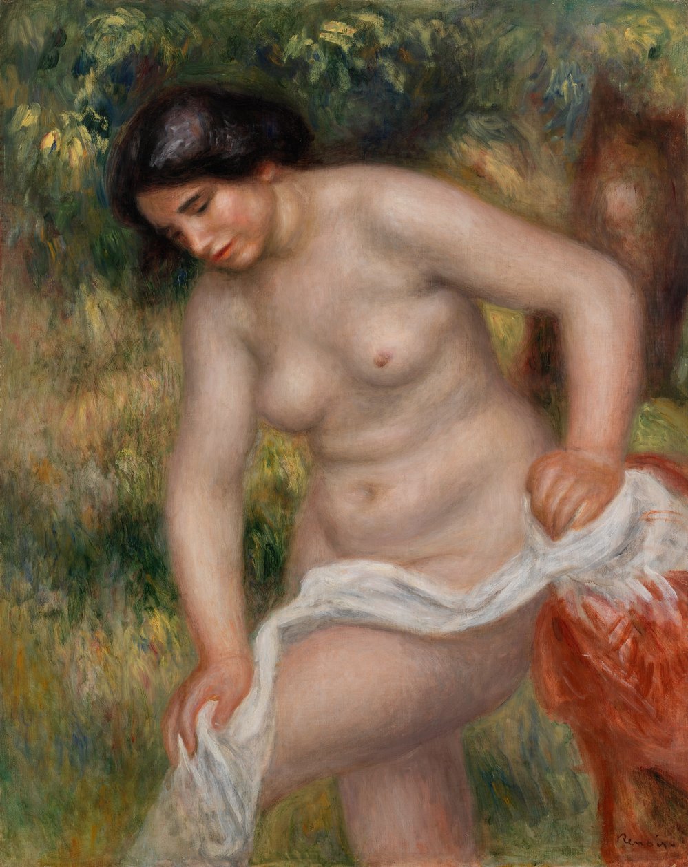 Bather Drying Herself by Pierre-Auguste Renoir