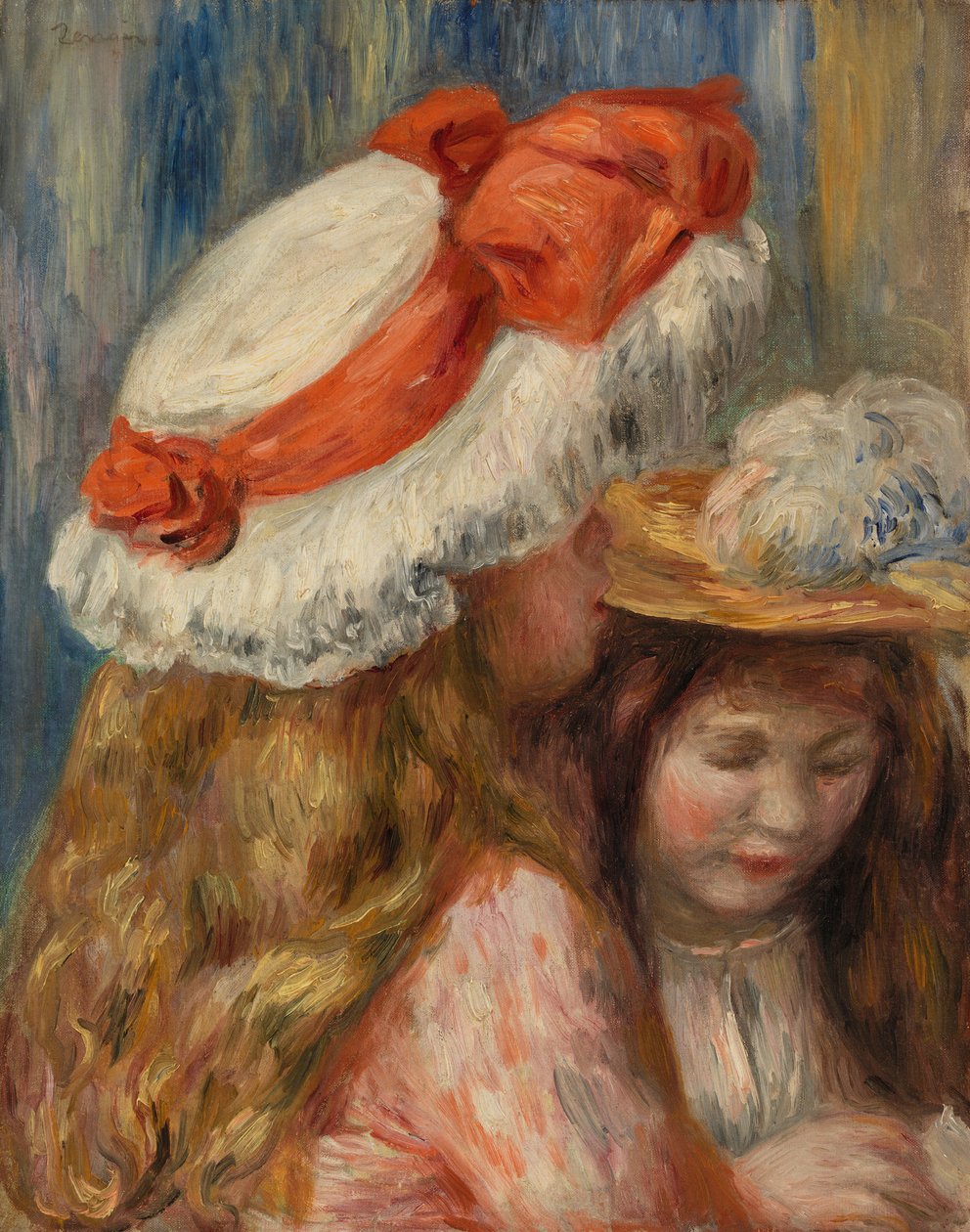 Girls with Hats by Pierre-Auguste Renoir